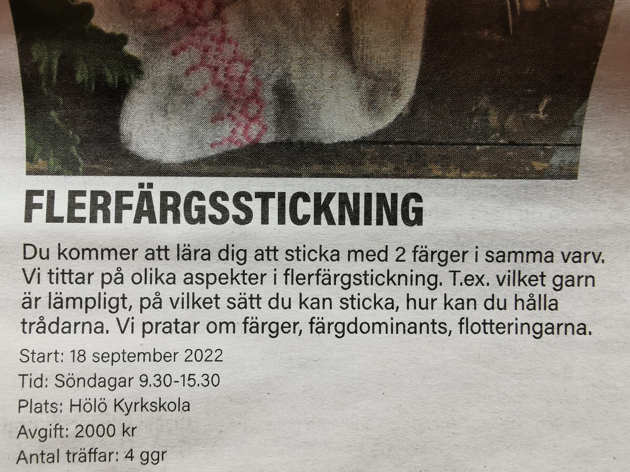 Flerfärgsstickning